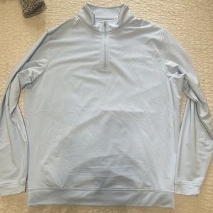 Light Blue and white Peter Millar pullover